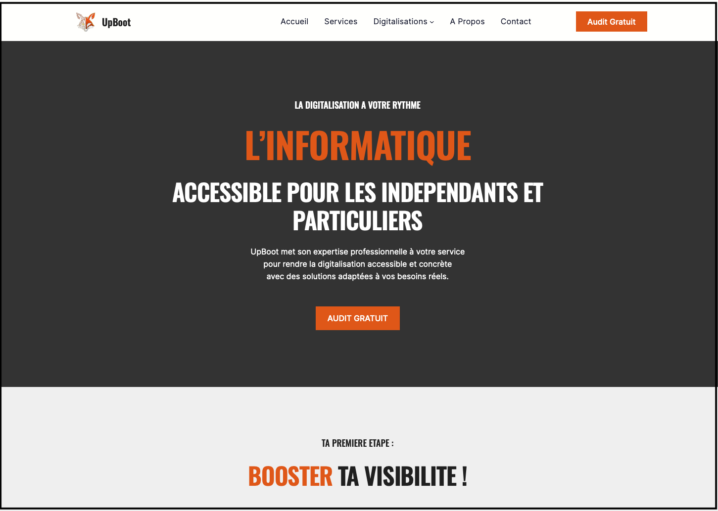 Le site UpBoot